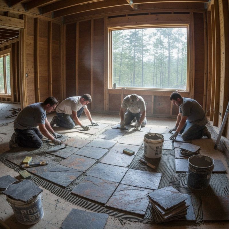 Stone Floor Installation in Overland Park, KS