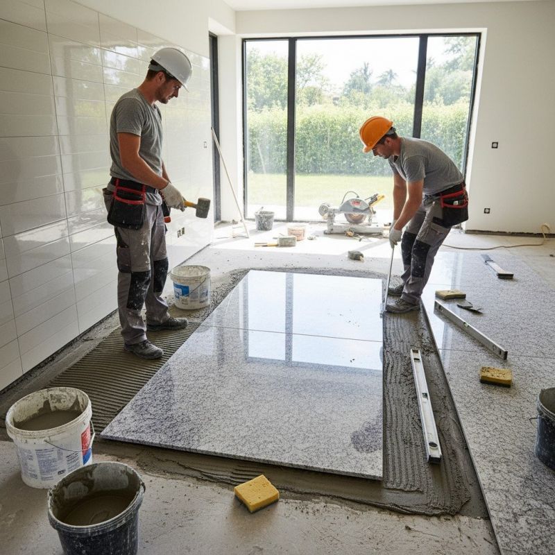 White Marble Tile Installation in Wilmington, NC